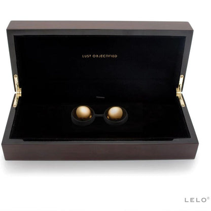 LELO Luna Beads Ouro 20K, esferas vaginais de luxo para estimulação interna.