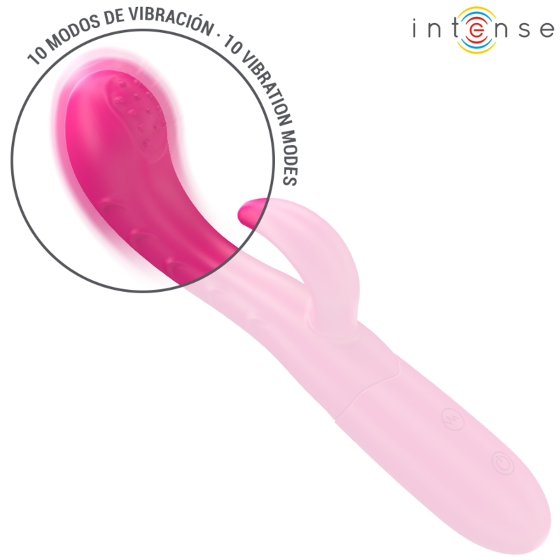Close-up do Vibrador INTENSE Amara Rosa com Língua Estimulante