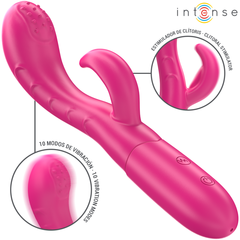 Close-up do Vibrador INTENSE Amara Rosa com Língua Estimulante