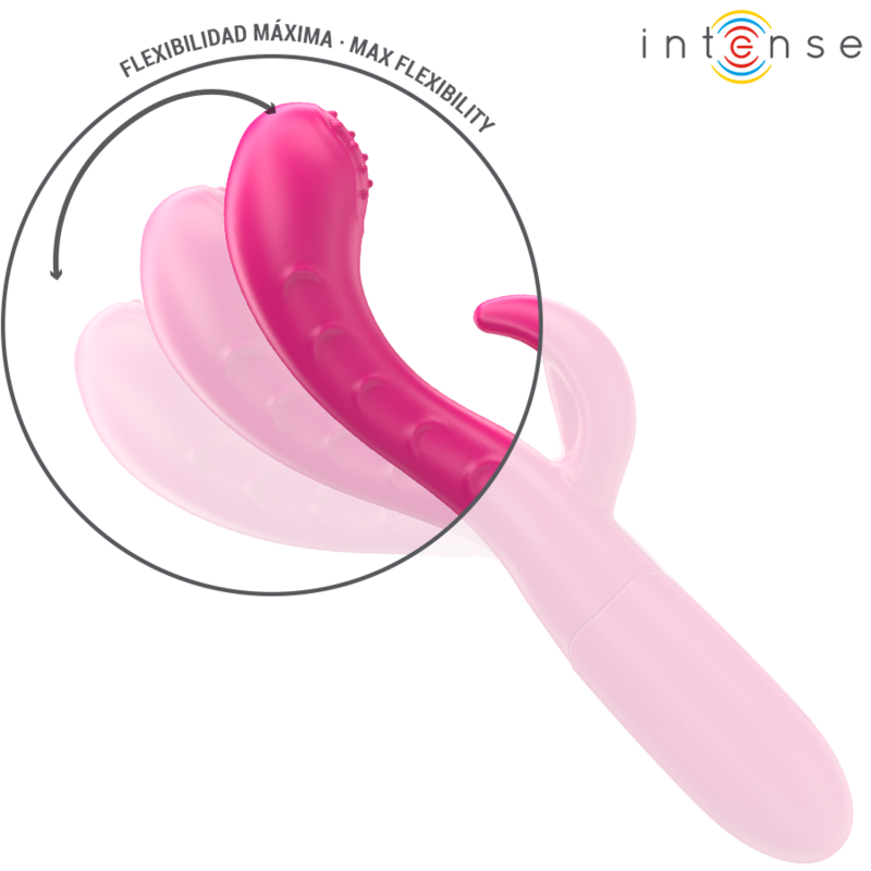 Close-up do Vibrador INTENSE Amara Rosa com Língua Estimulante