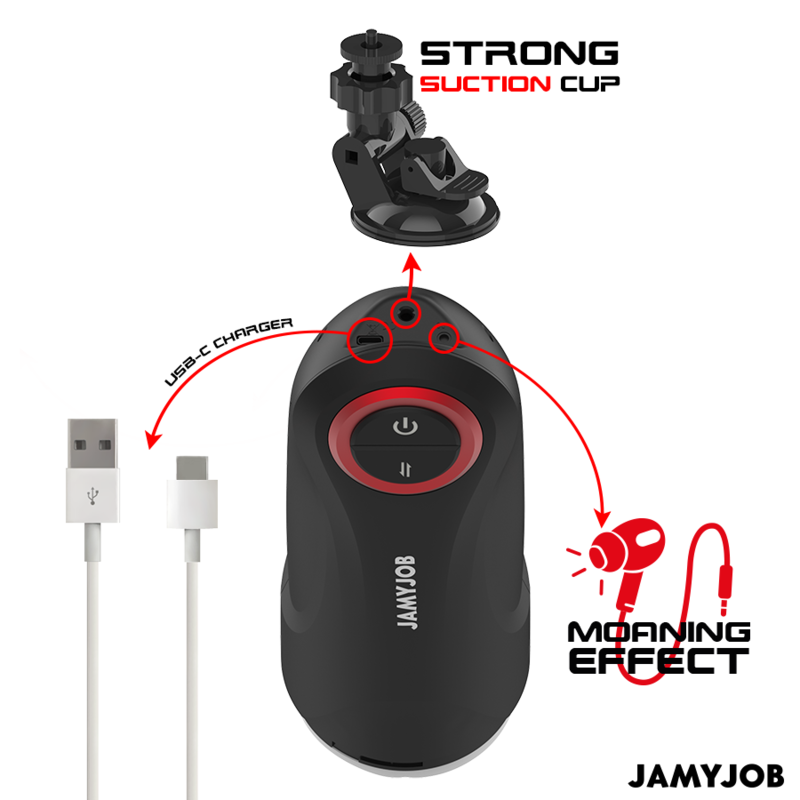 Masturbador Automático Masculino JAMYJOB Gravity com 5 Modos de Sucção