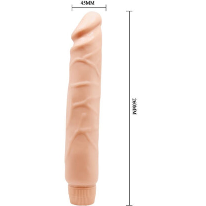 Detalhe do Vibrador Realista Jack BAILE 26 CM com vibração, mostrando a textura e formato.