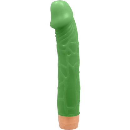 Close-up do Vibrador Realista BAILE Bill 22,5 cm Verde, mostrando a textura e o design realista.