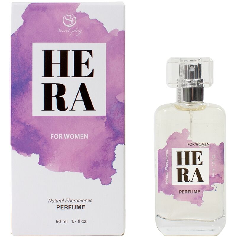 Frasco de perfume SECRETPLAY Hera com feromonas naturais para mulheres 50ml.