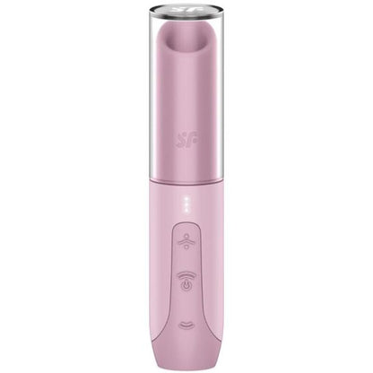 Close-up do Satisfyer Estimulador Clitoriano Secret Kiss Wave Rosa, mostrando seu design compacto e elegante.