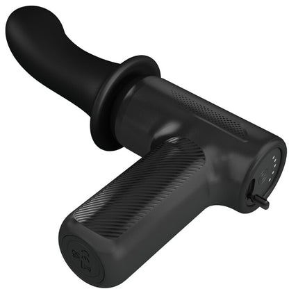 Close-up do Massageador PRETTY LOVE DJ Doctor 5 Configurações Preto, mostrando o design ergonómico e a cabeça de silicone.