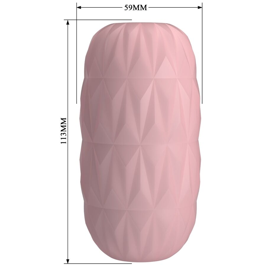 Close-up do Masturbador Masculino PRETTY LOVE ATHENA Alice Rosa mostrando suas texturas flexíveis e design compacto.