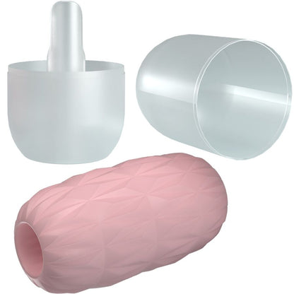 Close-up do Masturbador Masculino PRETTY LOVE ATHENA Alice Rosa mostrando suas texturas flexíveis e design compacto.