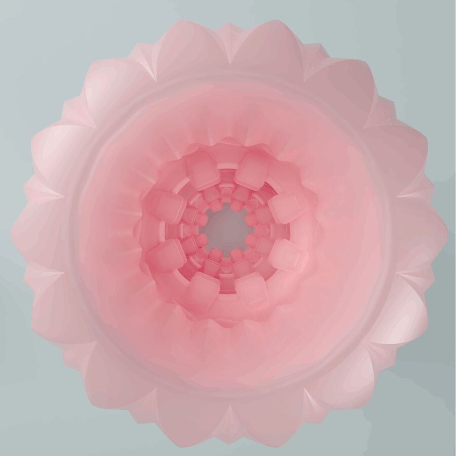 Close-up do Masturbador Masculino PRETTY LOVE ATHENA Alice Rosa mostrando suas texturas flexíveis e design compacto.