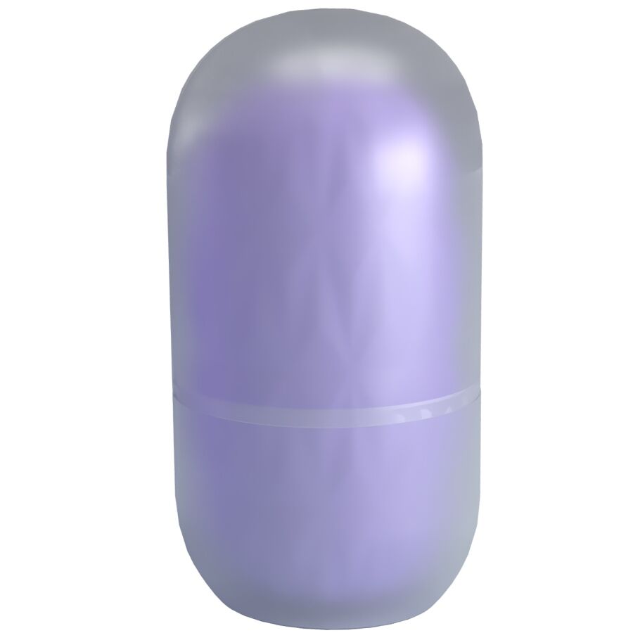 Close-up do Masturbador Masculino Pretty Love Athena Egg Stroker Roxo, destacando a sua textura e material TPR superelástico.