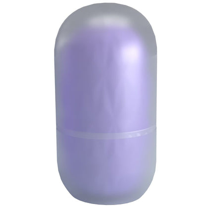 Close-up do Masturbador Masculino Pretty Love Athena Egg Stroker Roxo, destacando a sua textura e material TPR superelástico.