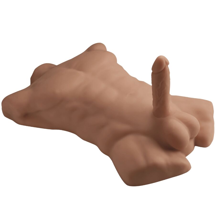 SILEXD Apollo L Torso Masculino Realista em cor caramelo, detalhe da textura e forma.