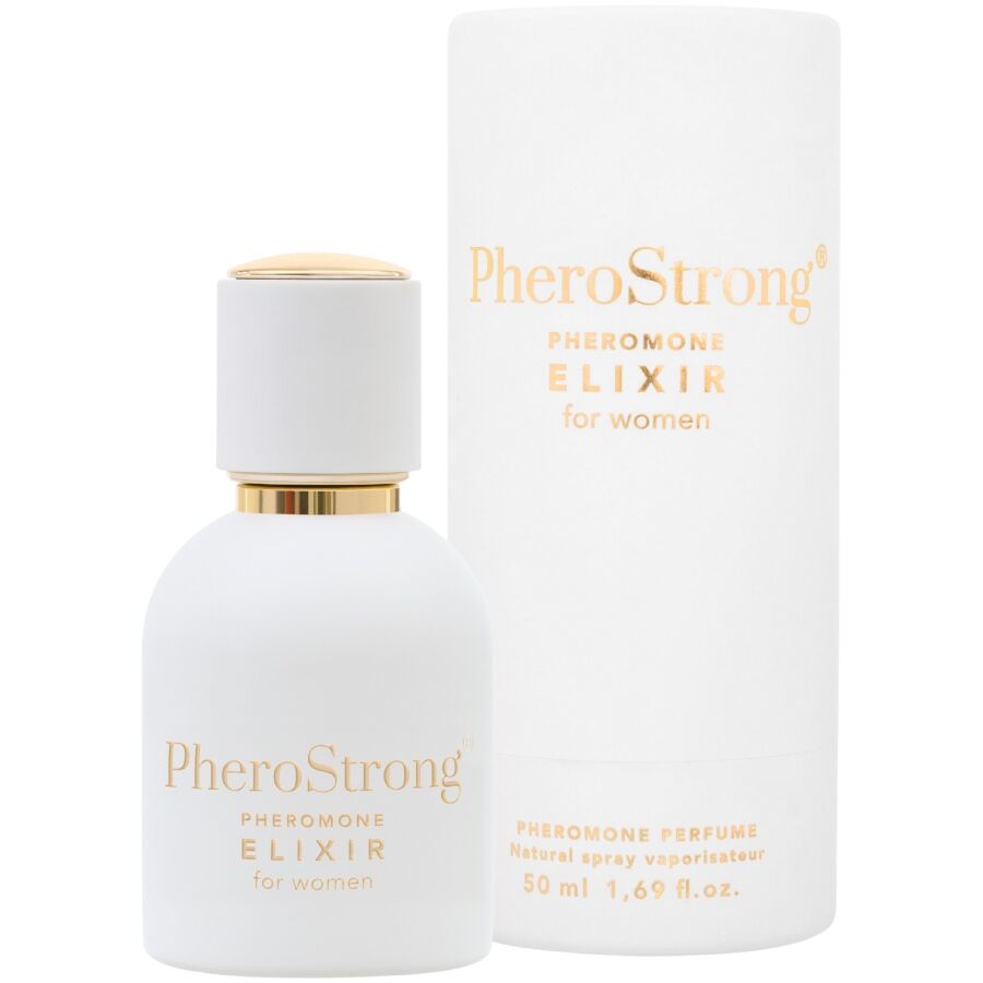 Frasco de PHEROSTRONG Elixir de Feromônios para Mulheres 50 ML