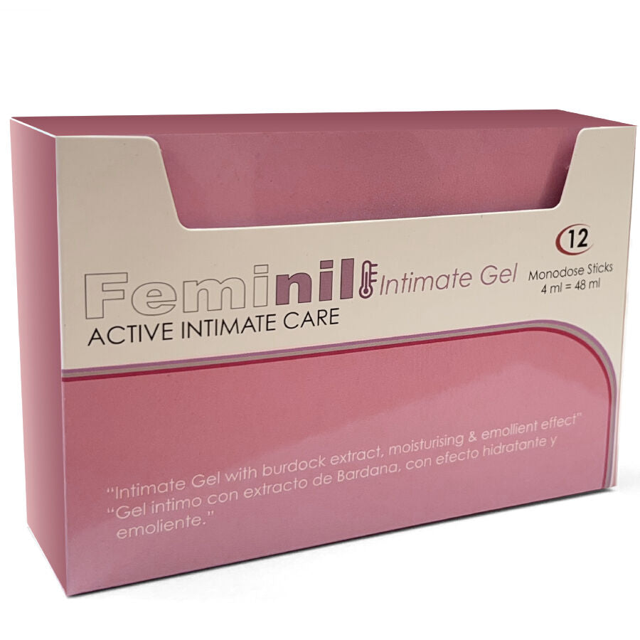 Embalagem do Lubrificante 500 COSMETICS Feminilplus Lube com Efeito Aquecimento em monodoses.