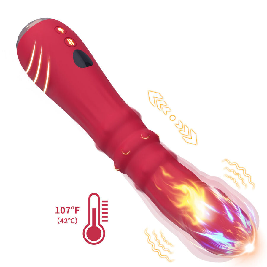 Close-up of the ARMONY Vibrador Estimulador Termo-Ajustável Ponto A Vermelho showing its design and features.