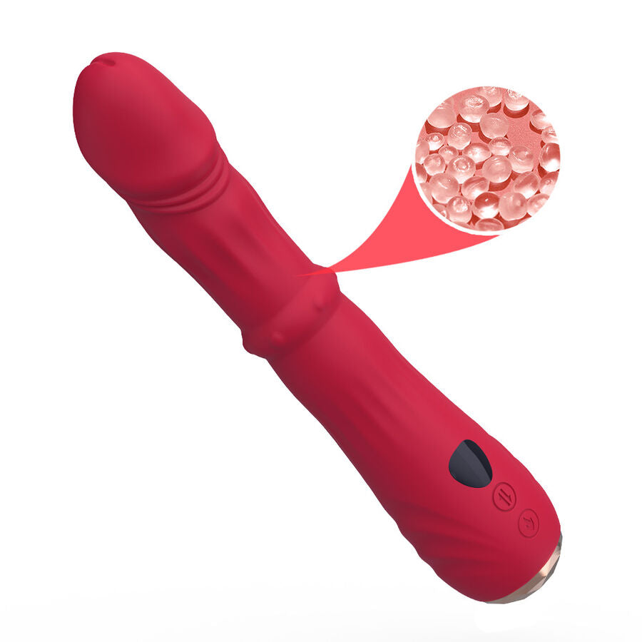 Close-up of the ARMONY Vibrador Estimulador Termo-Ajustável Ponto A Vermelho showing its design and features.
