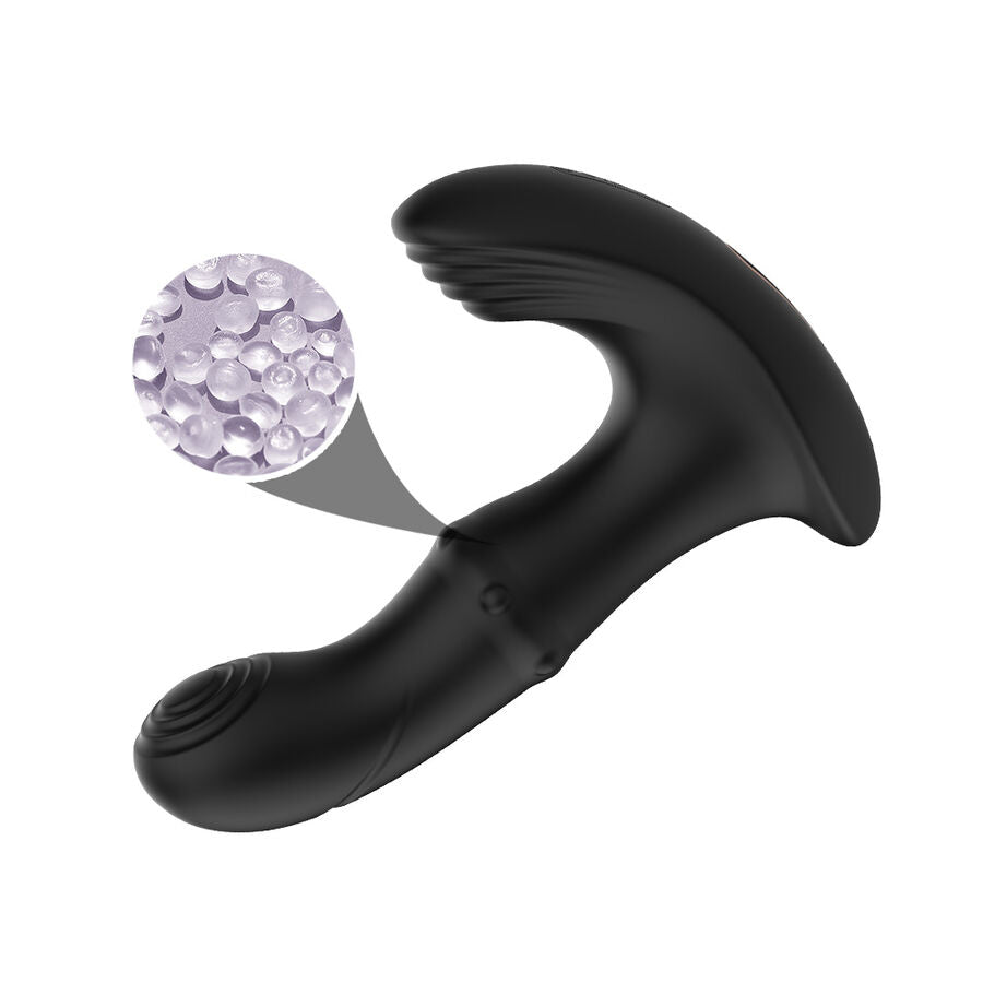 Vibrador Anal de Próstata ARMONY com Controle Remoto, mostrando seu design ergonômico e acabamento em silicone.
