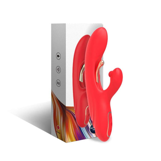 ARMONY Vibrador Estimulador de Ponto G e Clítoris com Língua Oscilante Vermelho