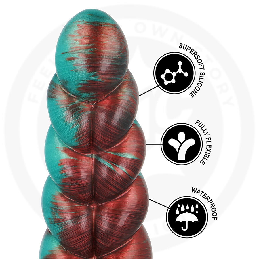 EPIC CYBERSILICOCK Dildo Zirion com design de fogo