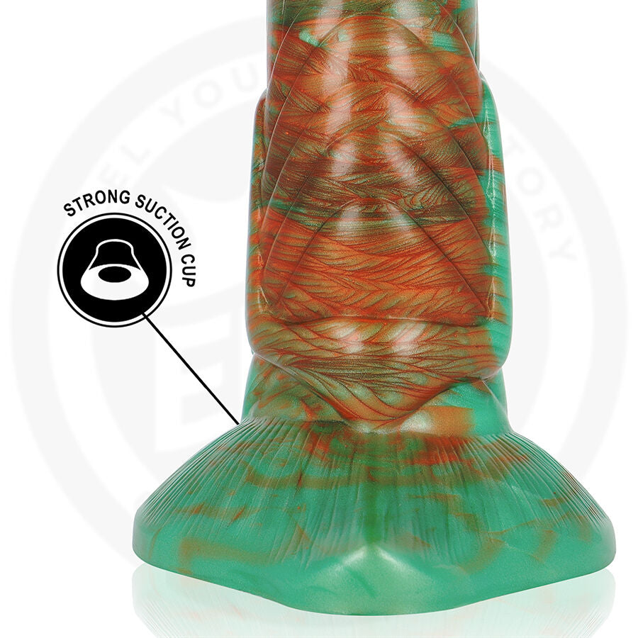Dildo Tiryon Verde Flash da EPIC CYBERSILICOCK, com design ergonômico e cor vibrante.
