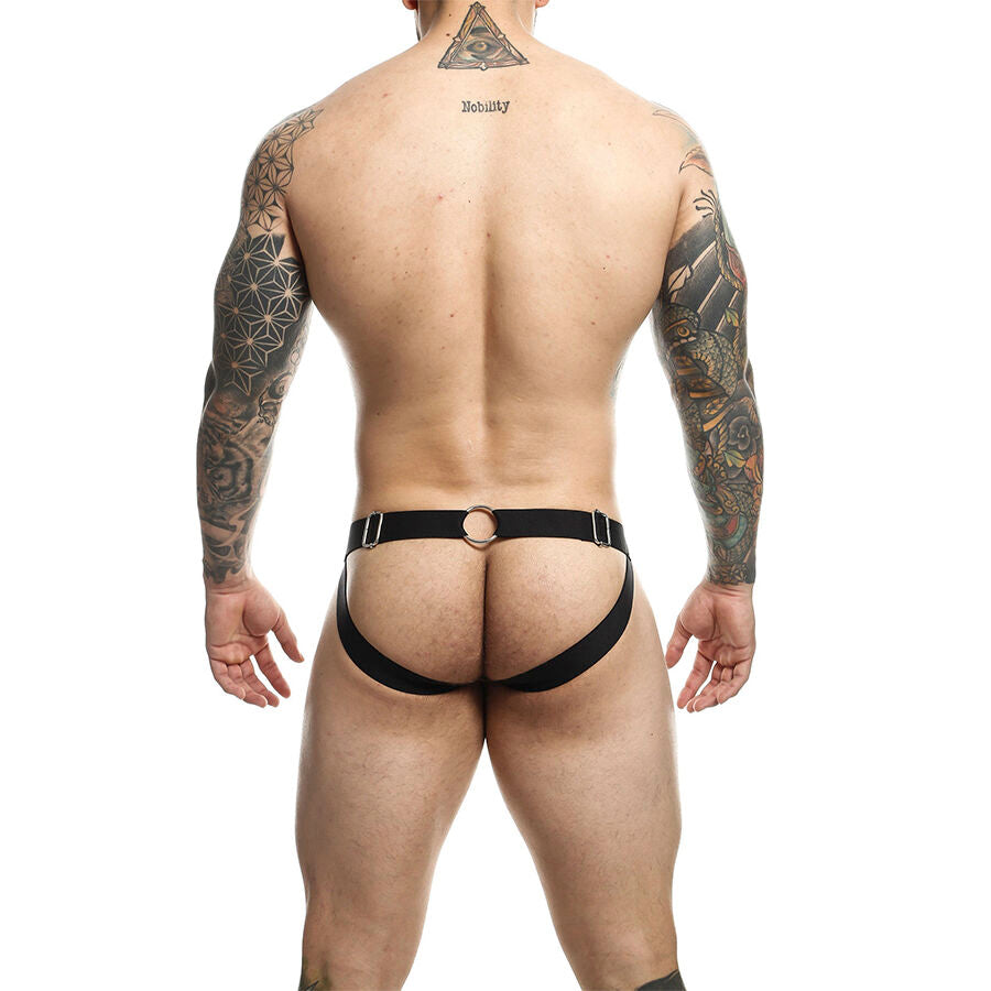 Jockstrap MOB - DNGEON Amarelo com Correntes, destacando o design e os detalhes metálicos.