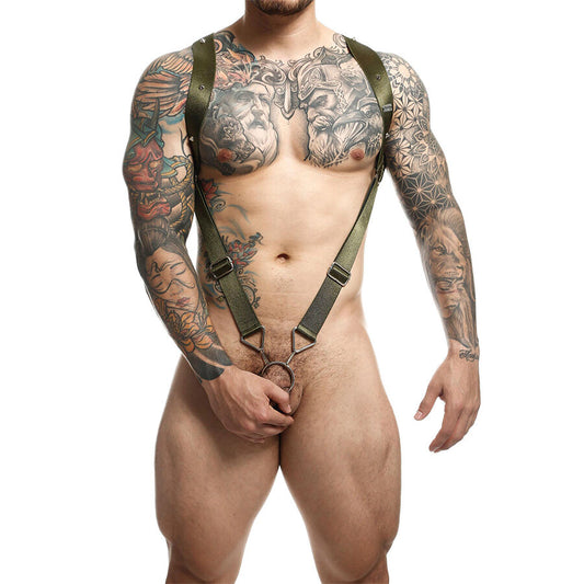 MOB Arreio de Costas Reta Green Dngeon Tamanho Único, mostrando o design clássico e os detalhes em metal.