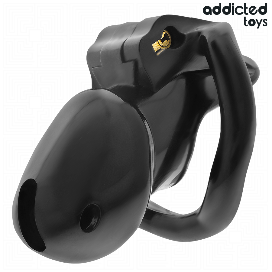 Gaiola peniana ADDICTED TOYS LOCKED Mindnight Cell S com anéis de ajuste e mecanismo de fecho.