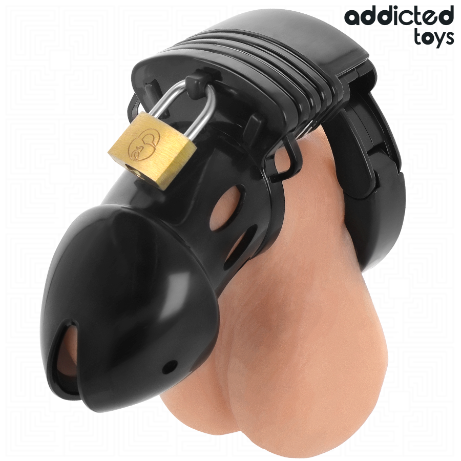 Gaiola de Castidade Masculina ADDICTED TOYS LOCKED Dephhs 7,5 cm com anel ajustável.