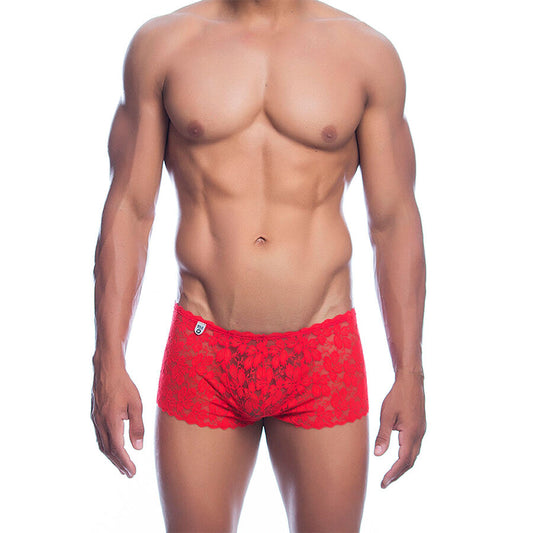 MaleBasics Boxer de Renda Vermelha L/XL Sensual
