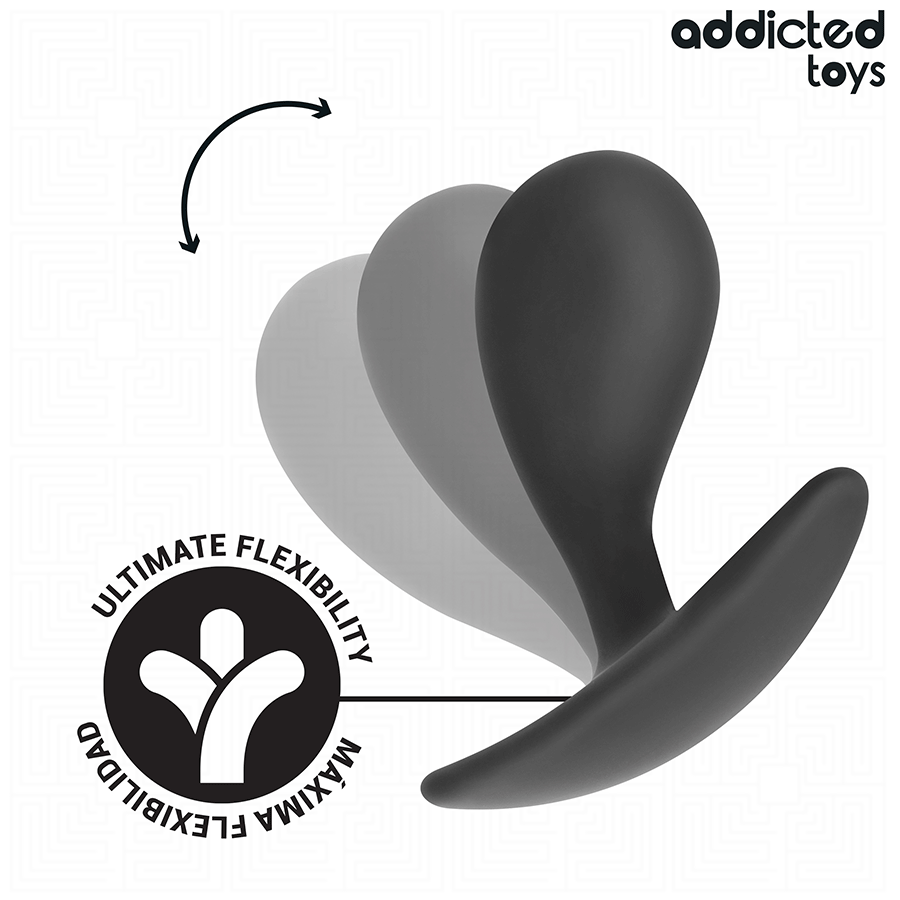 Imagem do Conjunto de 3 Plugs Anais ADDICTED TOYS, mostrando os diferentes tamanhos e o material de silicone macio.