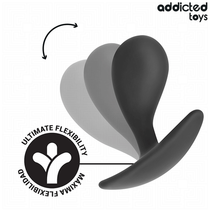 Imagem do Conjunto de 3 Plugs Anais ADDICTED TOYS, mostrando os diferentes tamanhos e o material de silicone macio.