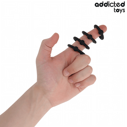 Conjunto de Anéis Penianos de Silicone ADDICTED TOYS para controlo e estimulação