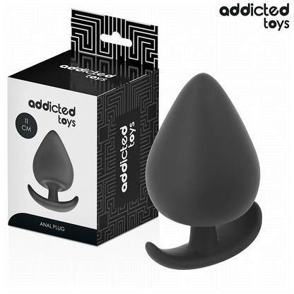 Detalhe do Plug Anal XXL de Silicone da ADDICTED TOYS, destacando seu design ergonómico e tamanho grande.