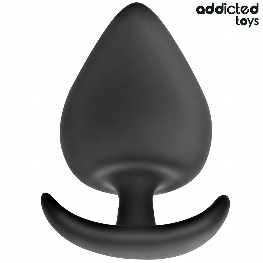 Detalhe do Plug Anal XXL de Silicone da ADDICTED TOYS, destacando seu design ergonómico e tamanho grande.