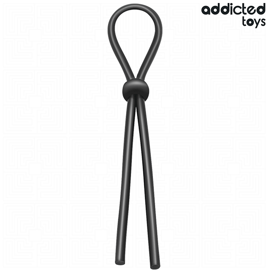 Corda peniana de silicone Addicted Toys para controle e estimulação, mostrando seu design de alça única e material macio.