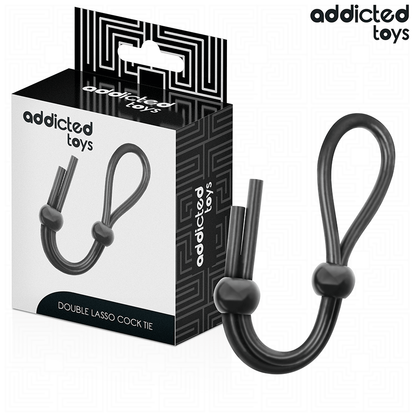 Corda peniana de silicone Addicted Toys Double Loop para controlo e estimulação.