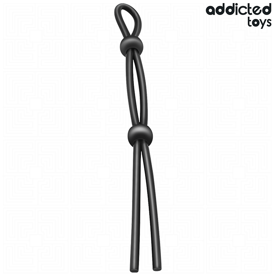 Corda peniana de silicone Addicted Toys Double Loop para controlo e estimulação.