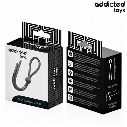 Corda peniana de silicone Addicted Toys para controle e estimulação, mostrando seu design de alça única e material macio.