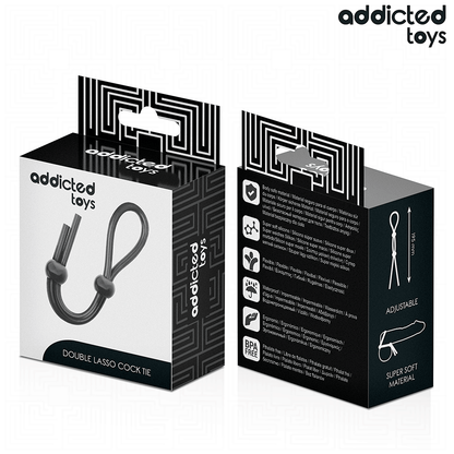 Corda peniana de silicone Addicted Toys Double Loop para controlo e estimulação.