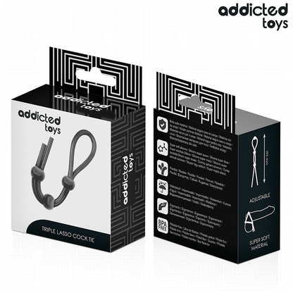 Corda Peniana de Silicone Triplo Loop da ADDICTED TOYS para estimulação e controlo.