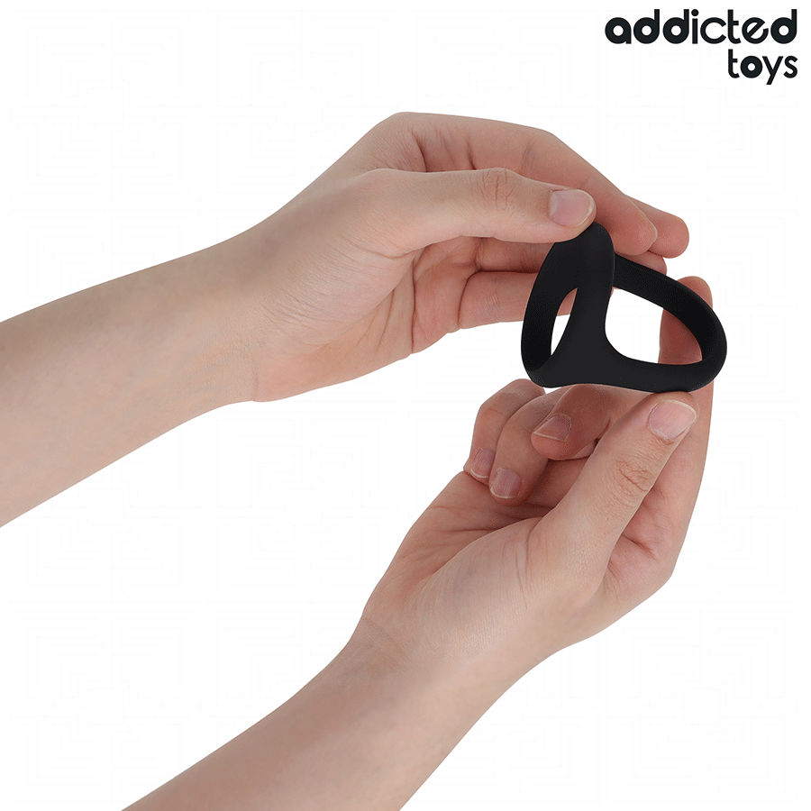 Addicted Toys Anel Peniano Triplo Grosso para melhorar o desempenho e prazer.
