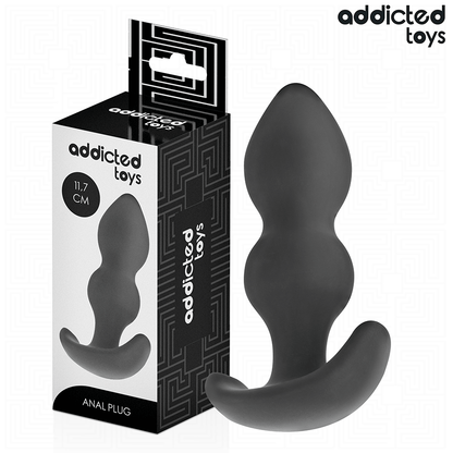 Close-up do Plug Anal Large Addicted Toys, destacando seu design de bola e material de silicone.
