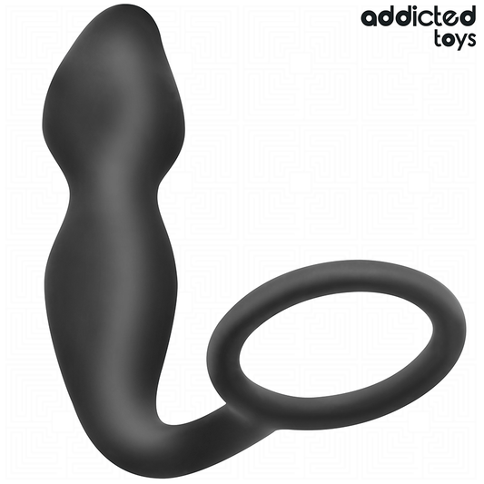 Close-up do ADDICTED TOYS Plug Anal com Anel Modelo 2 em silicone médico.