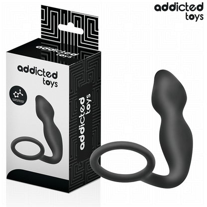 Close-up do ADDICTED TOYS Plug Anal com Anel Modelo 2 em silicone médico.