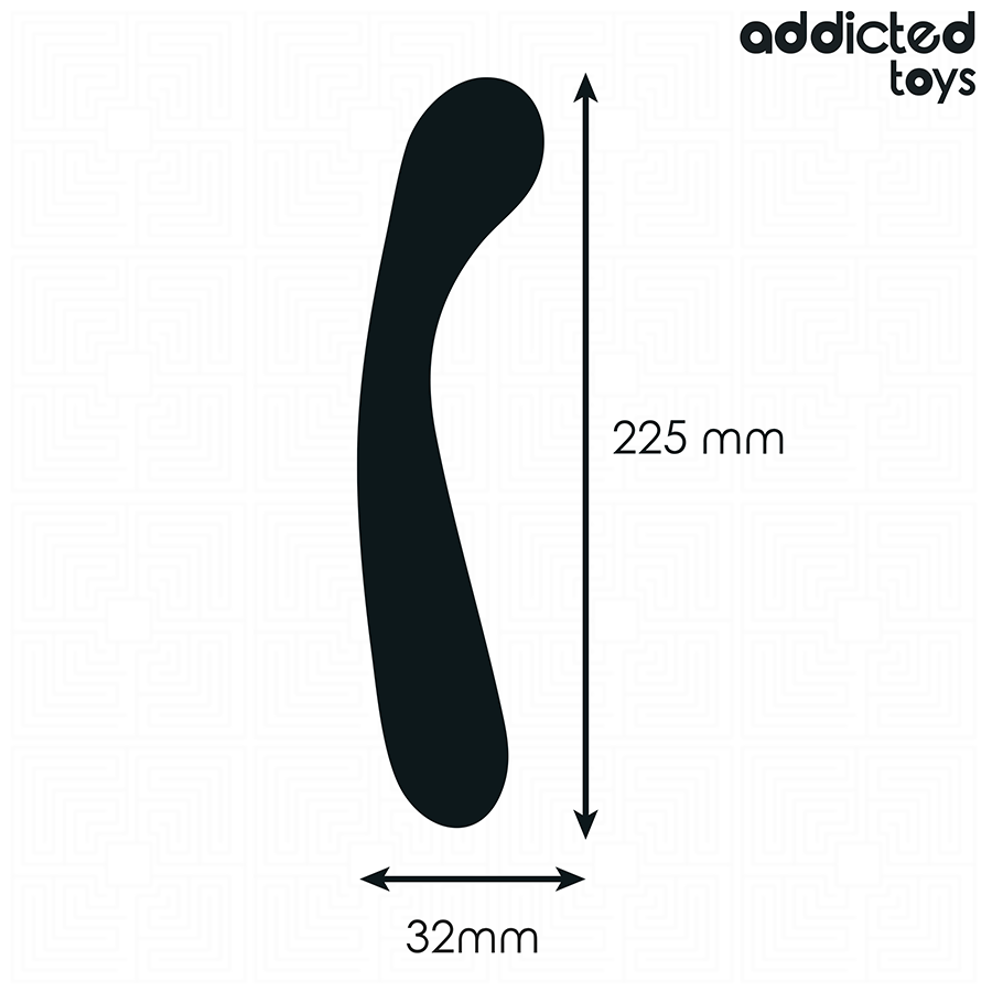 Massageador anal Addicted Toys de silicone médico com 22,5 cm e design ergonómico para estimulação progressiva.