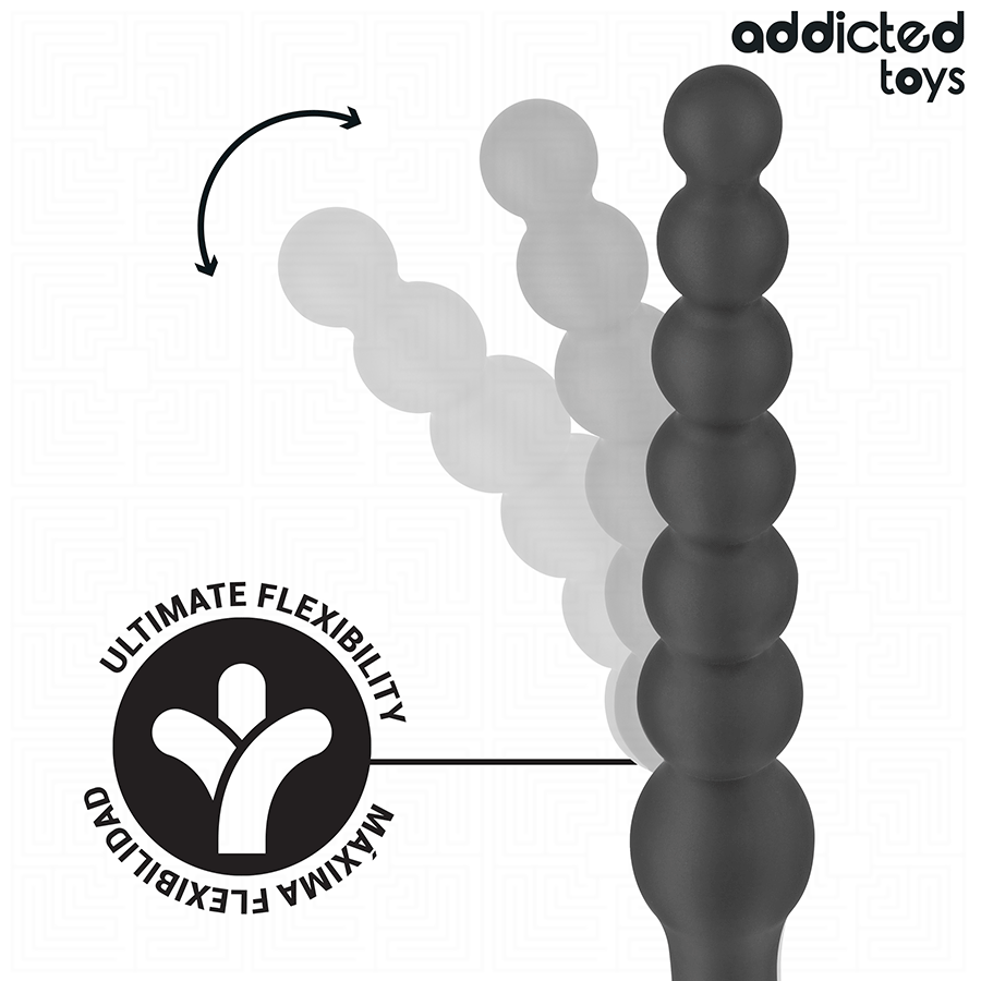 Close-up do Massageador Anal Progressivo 24 CM da Addicted Toys em silicone, mostrando sua forma e textura suave.