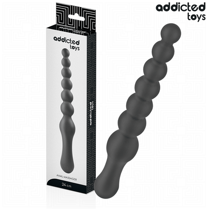 Close-up do Massageador Anal Progressivo 24 CM da Addicted Toys em silicone, mostrando sua forma e textura suave.