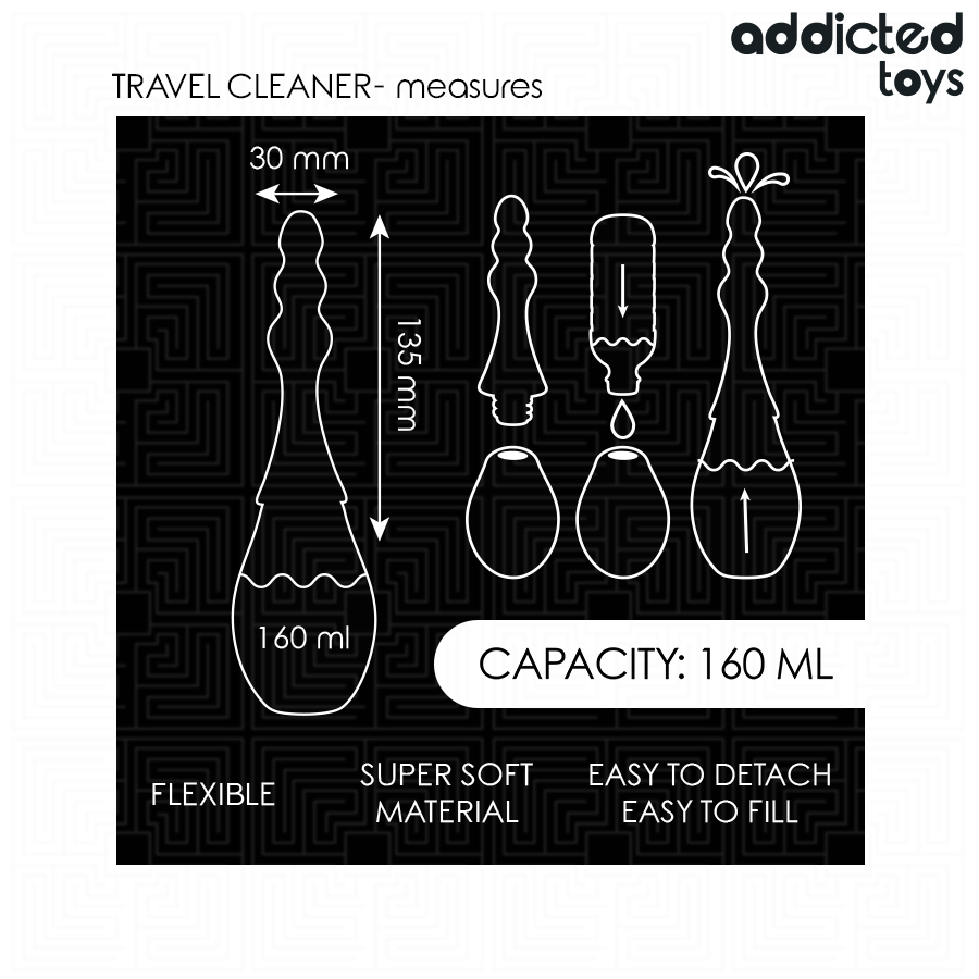 ADDICTED TOYS Limpador de Viagem Modelo 4 para Brinquedos Sexuais