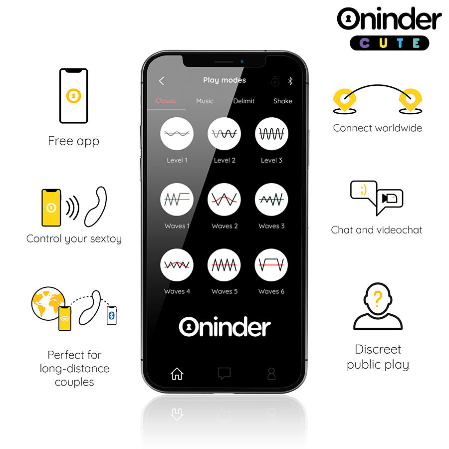 ONINDER CUTE – Love Buddy Master Vibrador de Ponto G com App Mundial Gratuito