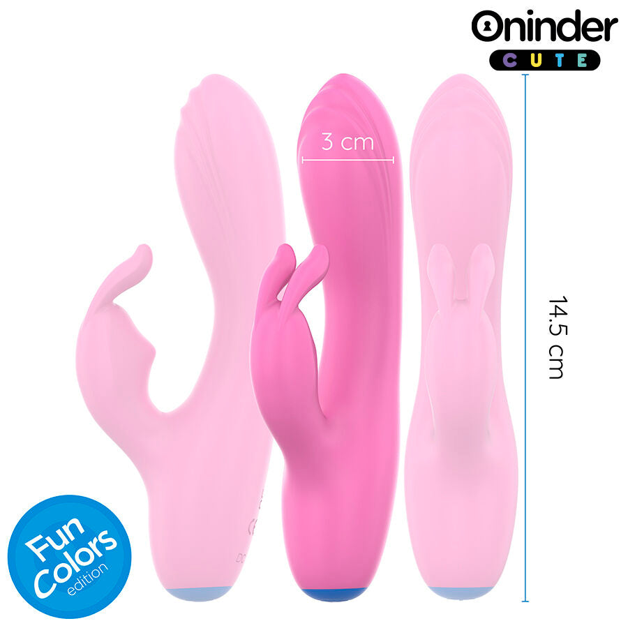 Vibrador ONINDER CUTE Love Bunny com controlo por app, design ergonómico e estimulação dupla para Ponto G e clitóris.